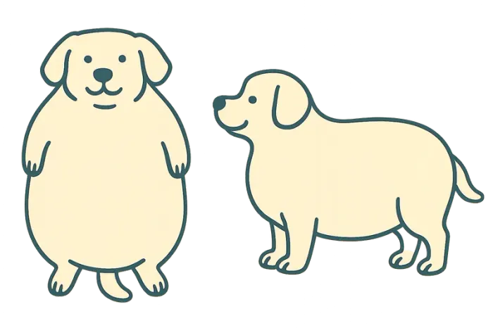 Rounded dog illustration
