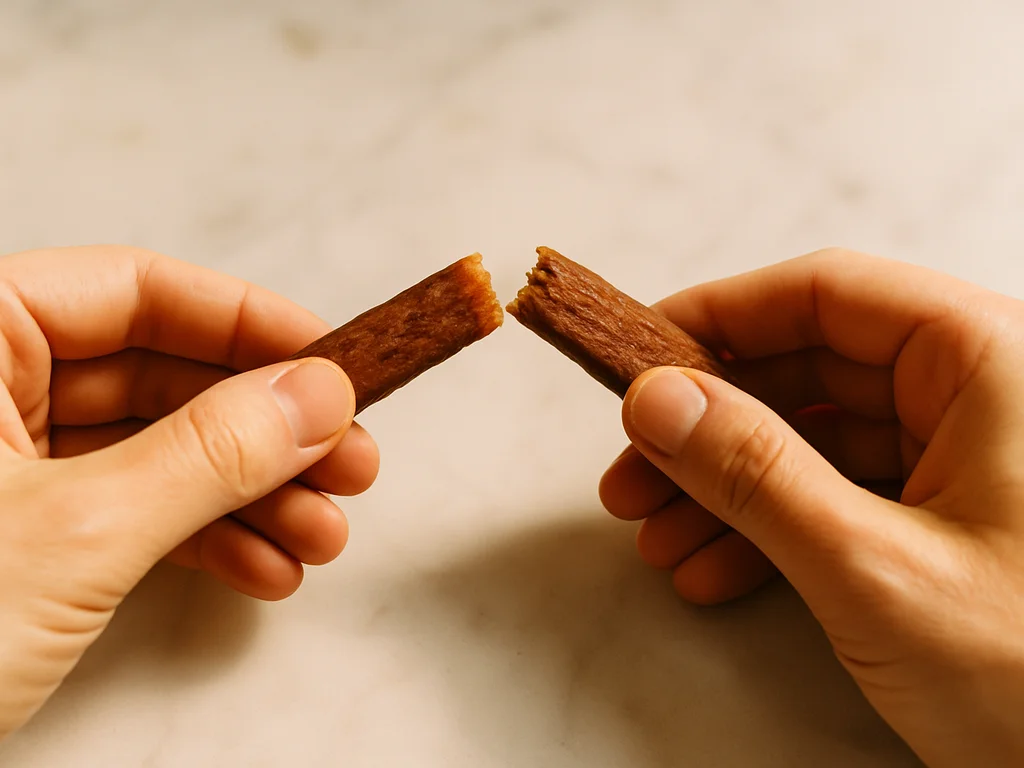 Hands snapping a treat